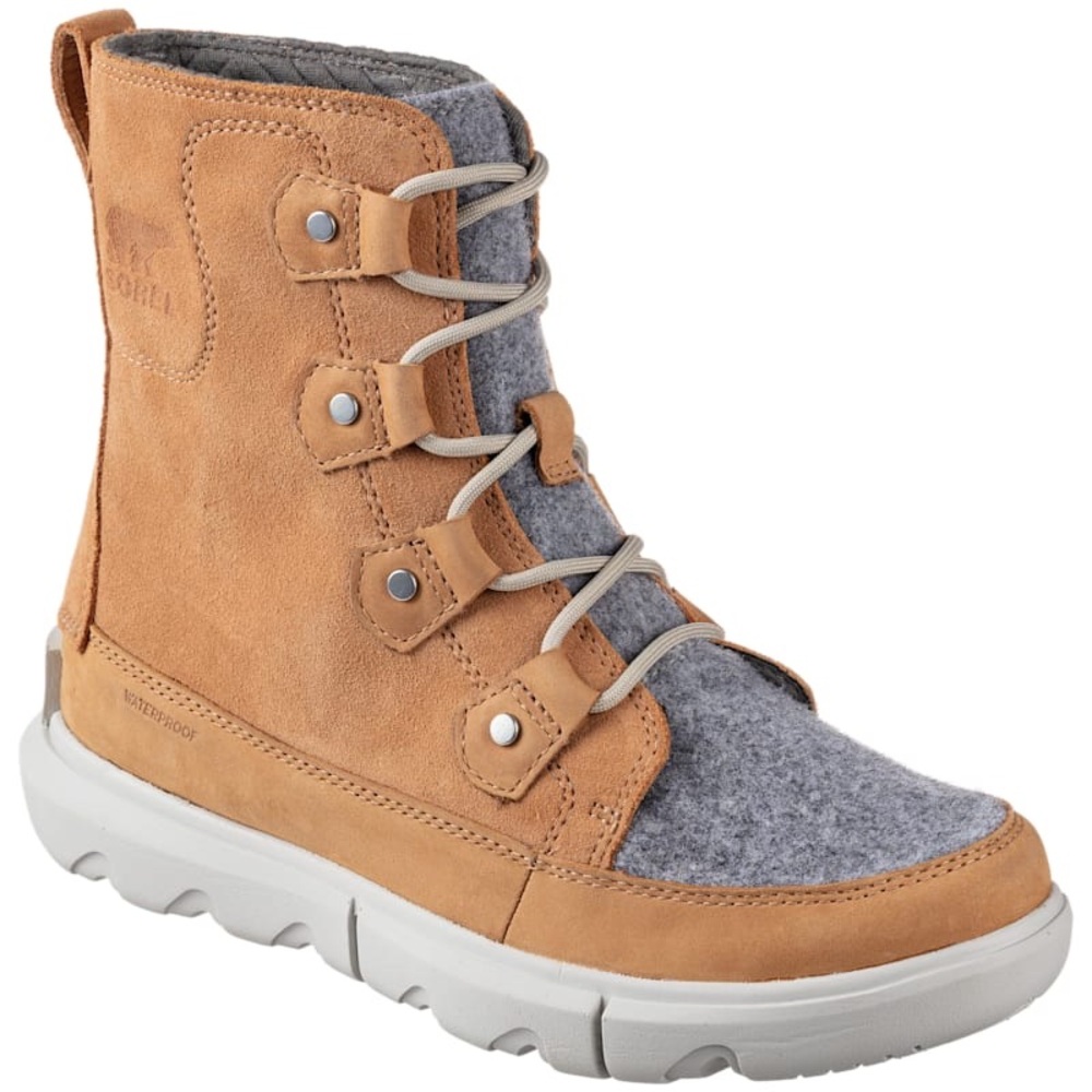 Sorel Explorer II Joan Brown Leather Felt WP Winter Boots Women's Size 6